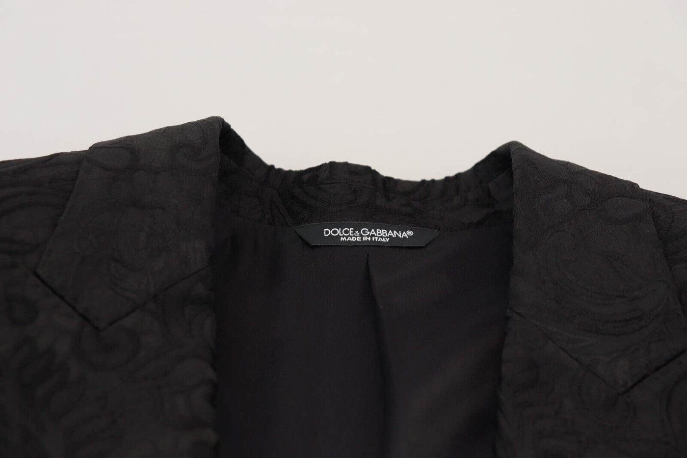 Dolce & Gabbana Black Floral Jacquard Single Breasted MARTINI Blazer
