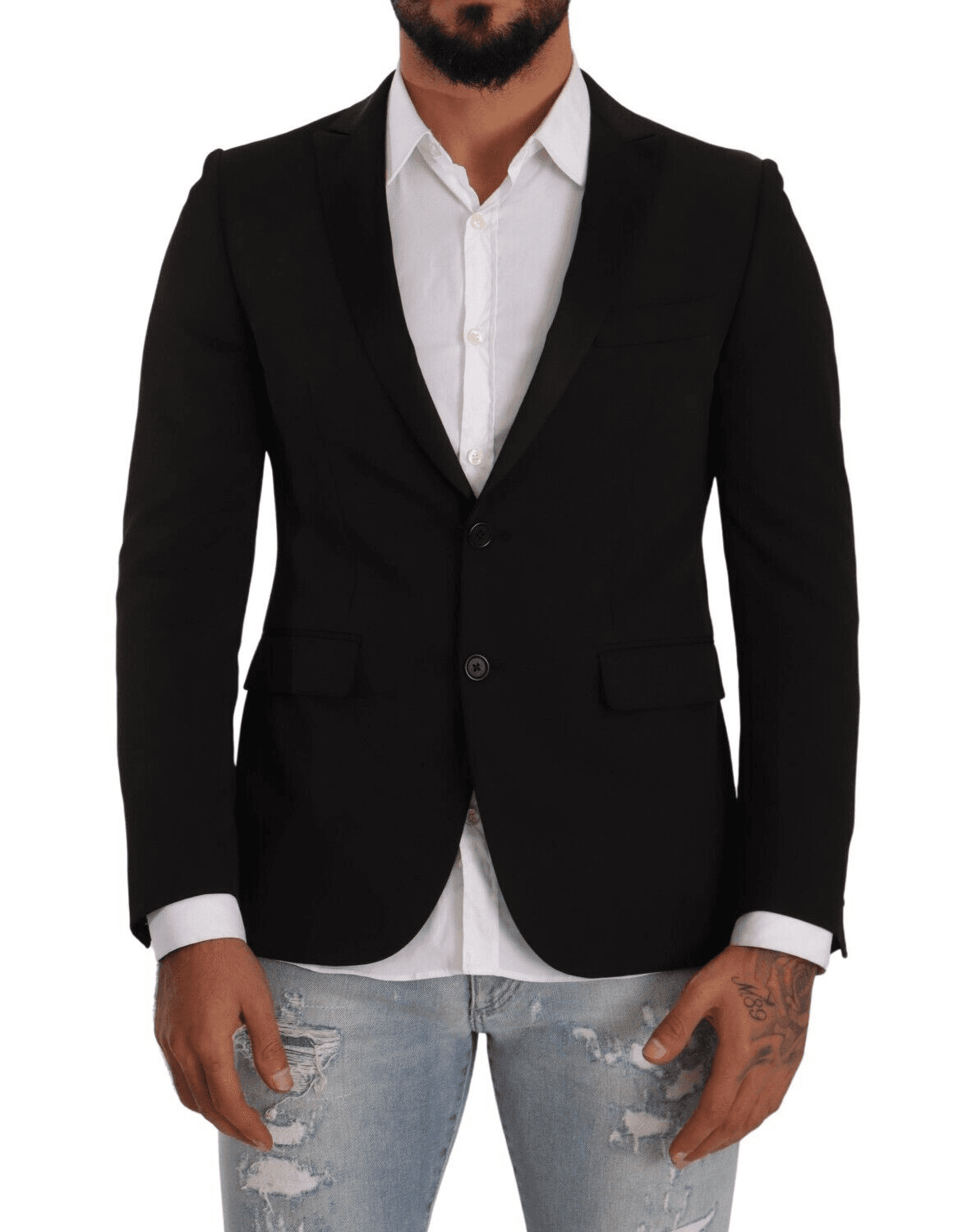 FRADI Black Single Breasted Slim Fit Two Button Blazer #men, Black, Blazers - Men - Clothing, feed-1, FRADI, IT48 | M at SEYMAYKA