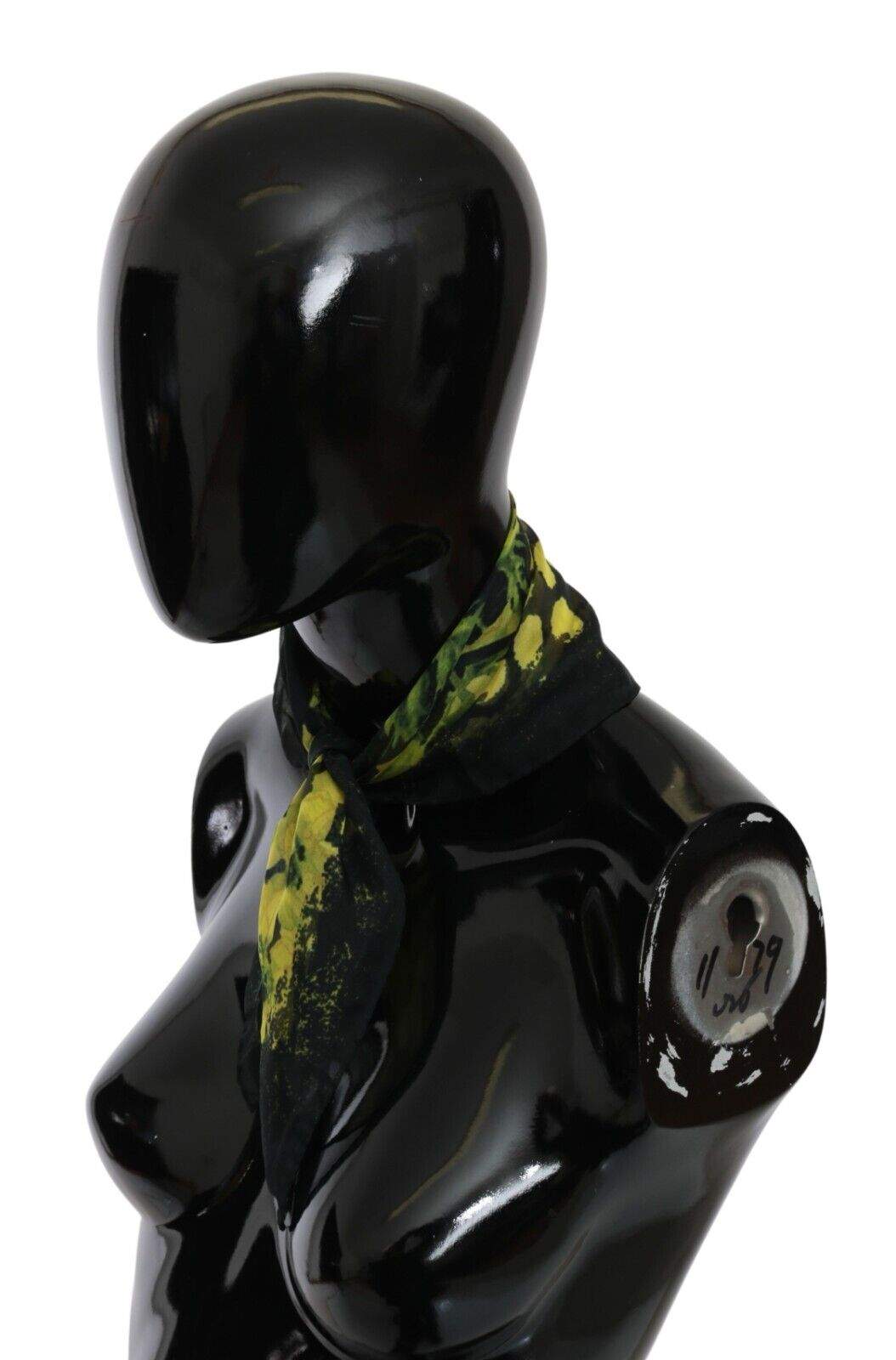 GF Ferre Black Yellow Floral Wrap Shawl Foulard Scarf Black, feed-1, GF Ferre, Scarves - Women - Accessories at SEYMAYKA