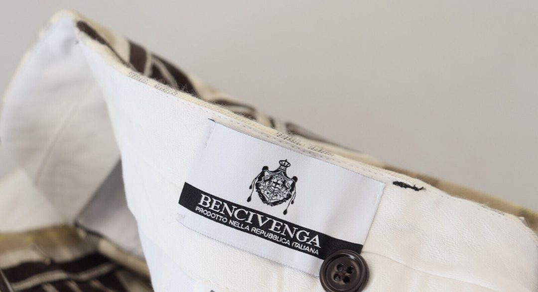 BENCIVENGA Multicolor Checkered Cotton Straight Fit  Pants