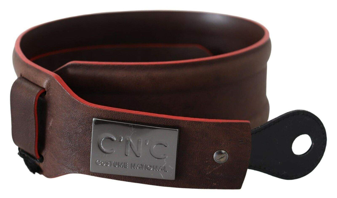 Costume National Dark Brown Genuine Leather Belt 70 cm / 28 Inches, Belts - Women - Accessories, Brown, Costume National, feed-agegroup-adult, feed-color-Brown, feed-gender-female at SEYMAYKA