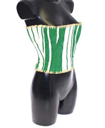 Dolce & Gabbana Green Striped Corset  Woven Raffia Waist Belt 65 cm / 26 Inches, Belts - Women - Accessories, Dolce & Gabbana, feed-agegroup-adult, feed-color-Green, feed-gender-female, Green at SEYMAYKA