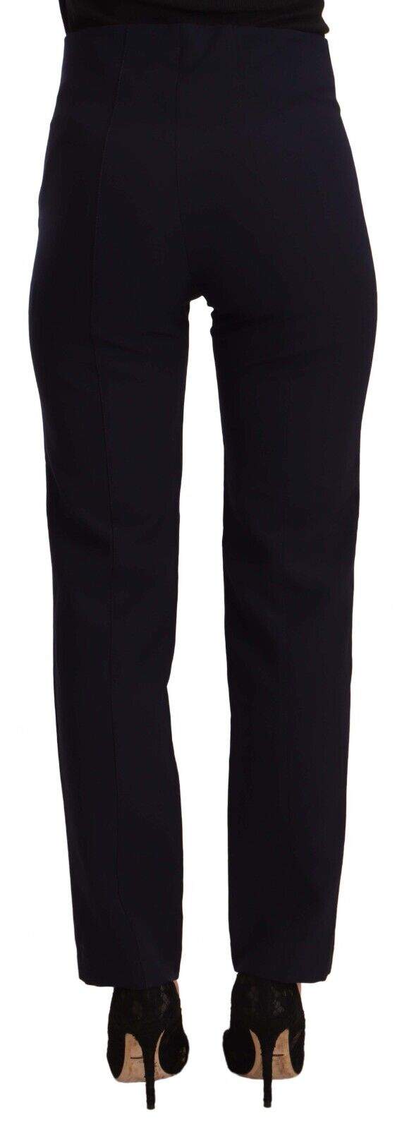 AGLINI Black High Waist Polyester  Straight Pants AGLINI, Black, feed-1, IT40|S, Jeans & Pants - Women - Clothing at SEYMAYKA