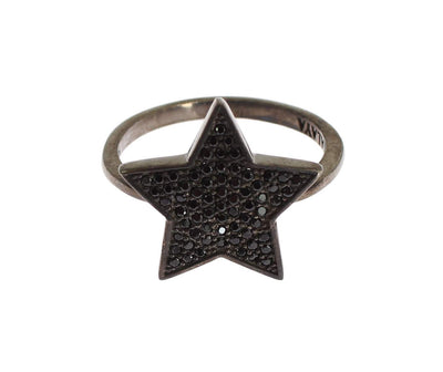 Nialaya Black CZ Star 925 Silver Womens Ring #women, Accessories - New Arrivals, Black, EU50 | US5, EU56 | US8, feed-agegroup-adult, feed-color-black, feed-gender-female, Nialaya, Rings - Women - Jewelry at SEYMAYKA