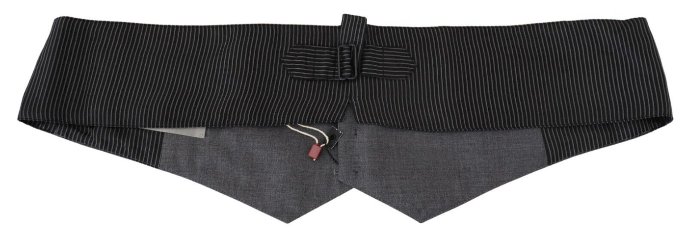Dior Black Stripes Button  Waist Cintura Cummerbund