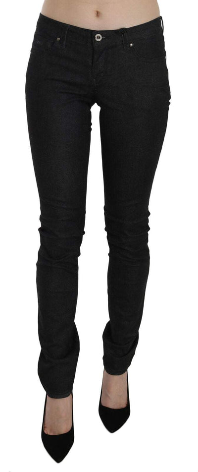 Costume National Black Low Waist Skinny Casual Denim Jeans Black, Costume National, feed-agegroup-adult, feed-color-Black, feed-gender-female, Jeans & Pants - Women - Clothing, W26, W30, W31 at SEYMAYKA