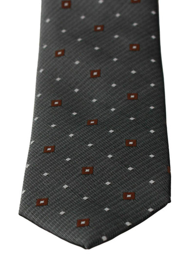 Dolce & Gabbana Gray Patterned Classic Mens Slim Necktie #men, Dolce & Gabbana, feed-agegroup-adult, feed-color-Gray, feed-gender-male, Gray, Ties & Bowties - Men - Accessories at SEYMAYKA