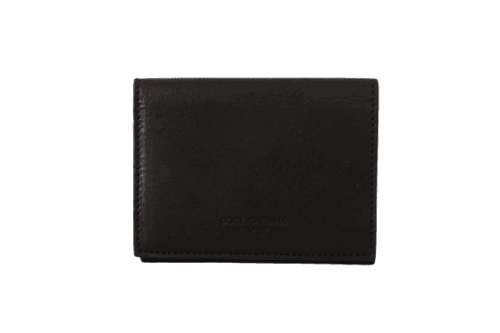 Dolce & Gabbana Black Leather Trifold Purse Multi Kit Belt Strap Wallet Black, Dolce & Gabbana, feed-1, Wallets - Women - Bags at SEYMAYKA