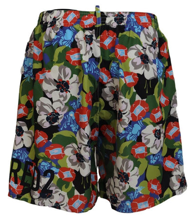 Dsquared² Over Floral Print Mens Beachwear Swimwear Short