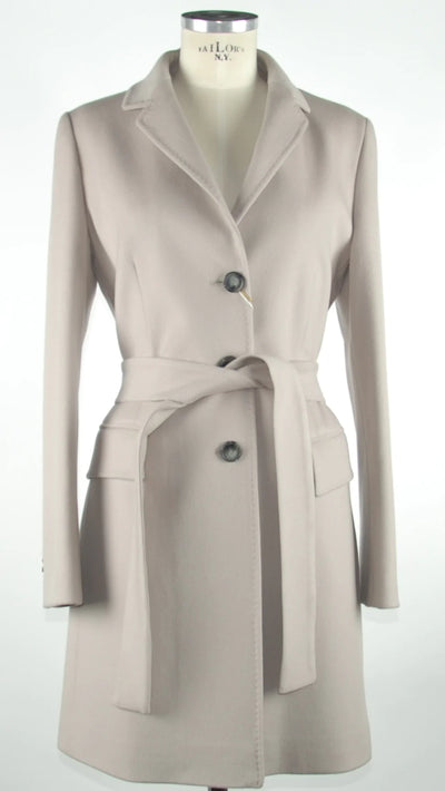 Made in Italy Gray Virgin Wool Jackets & Coat feed-1, Gray, IT46 | L, IT48 | XL, Jackets & Coats - Women - Clothing, Made in Italy at SEYMAYKA