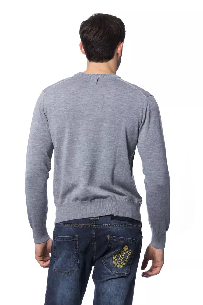 Billionaire Italian Couture Gray Merino Wool Sweater