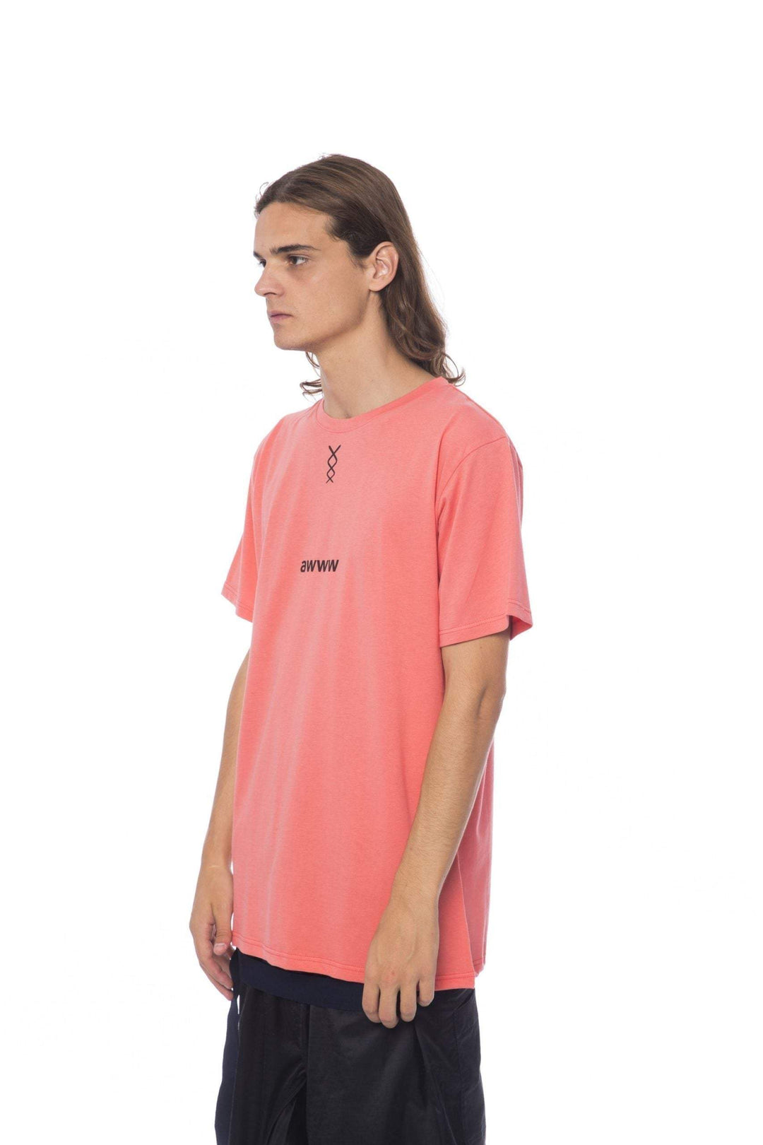 Nicolo Tonetto round neck printed T-shirt #men, feed-color-Pink, feed-gender-adult, feed-gender-male, L, M, Nicolo Tonetto, Pink, T-shirts - Men - Clothing at SEYMAYKA