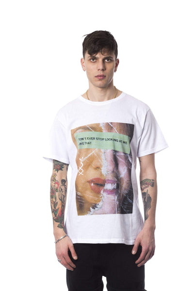 Nicolo Tonetto round neck printed T-shirt #men, feed-color-White, feed-gender-adult, feed-gender-male, M, Nicolo Tonetto, S, T-shirts - Men - Clothing, White at SEYMAYKA