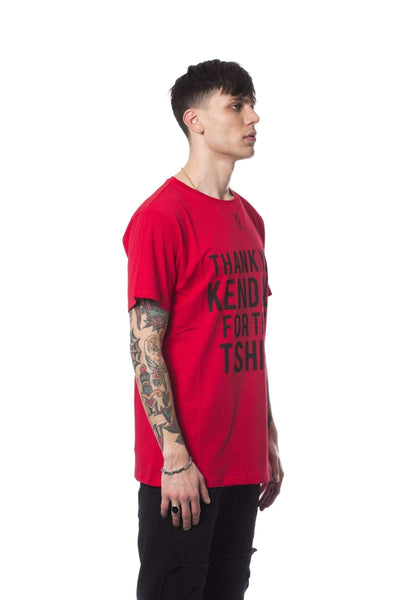 Nicolo Tonetto round neck printed T-shirt #men, feed-color-Red, feed-gender-adult, feed-gender-male, M, Nicolo Tonetto, Red, S, T-shirts - Men - Clothing at SEYMAYKA