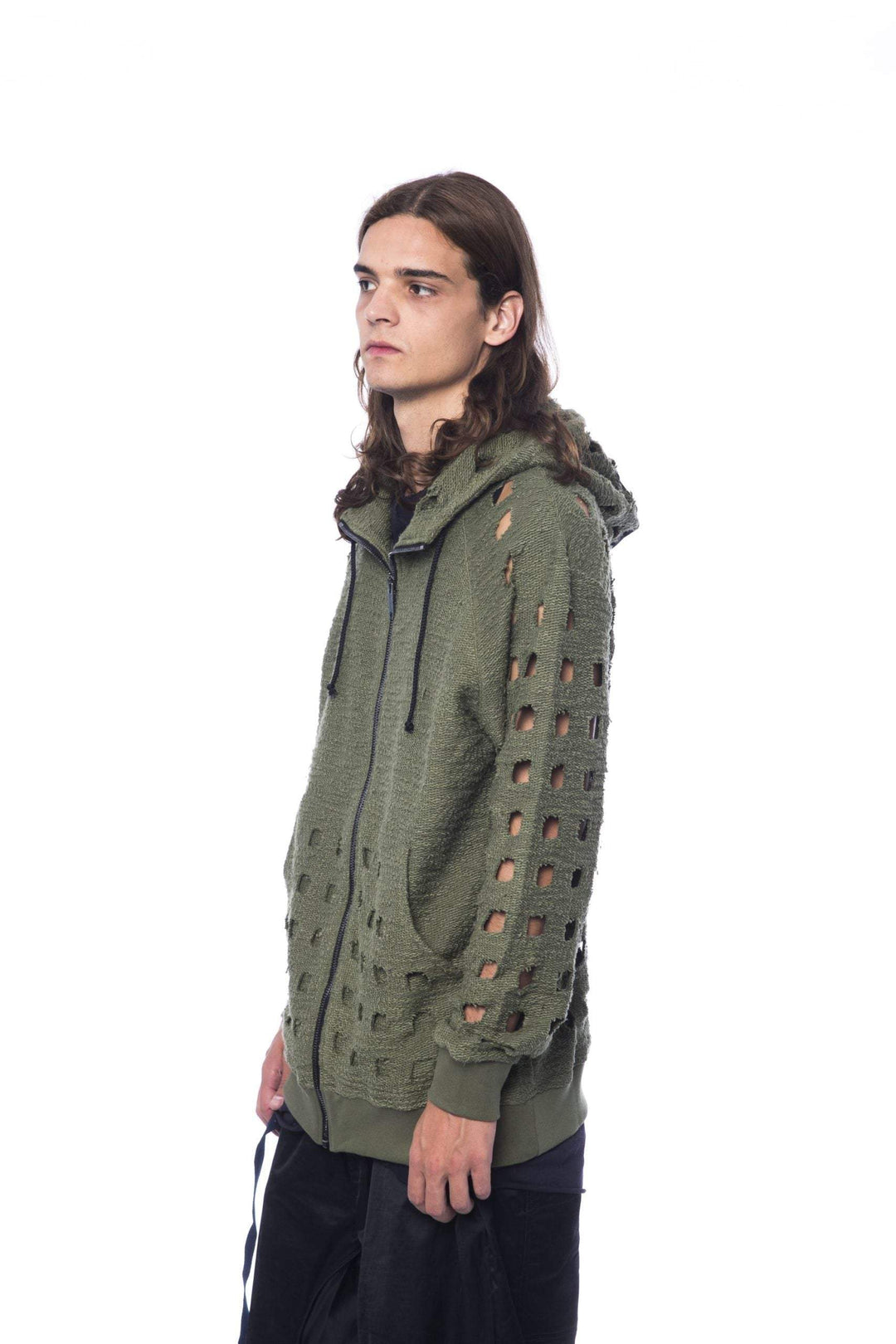 Nicolo Tonetto hooded zipped Sweater #men, Army, feed-agegroup-adult, feed-color-Army, feed-gender-male, L, M, Nicolo Tonetto, S, Sweaters - Men - Clothing, XL at SEYMAYKA