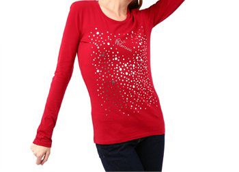 Montana Blu Red Cotton Tops & T-Shirt