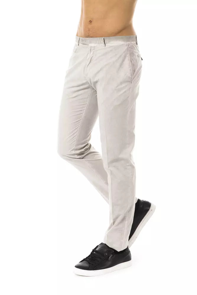Uominitaliani Gray Cotton Jeans &Amp; Pant