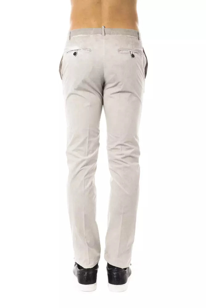 Uominitaliani Gray Cotton Jeans &Amp; Pant