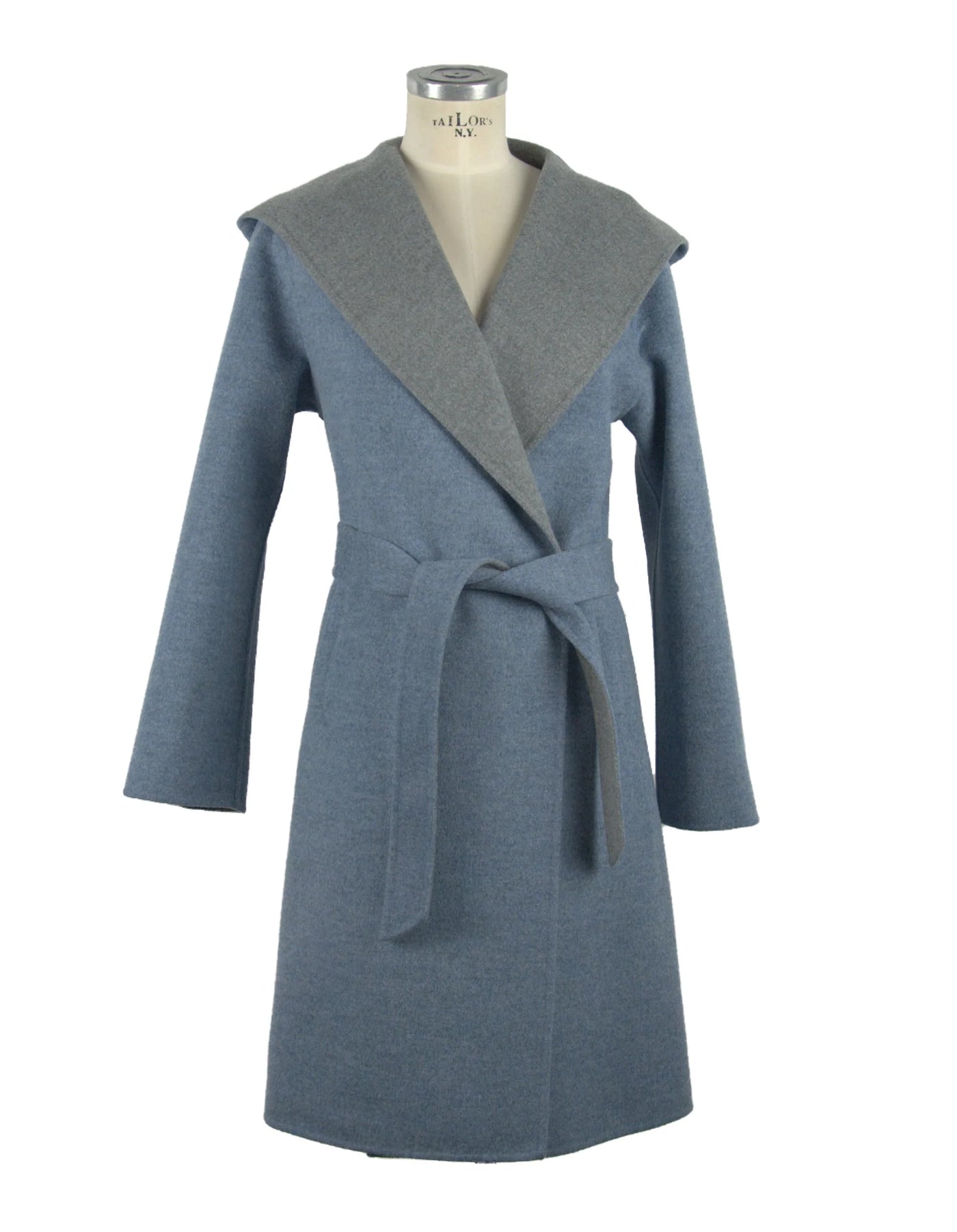 Made in Italy Blue Virgin Wool Jackets & Coat Blue, feed-1, IT46 | L, IT48 | XL, Jackets & Coats - Women - Clothing, Made in Italy at SEYMAYKA