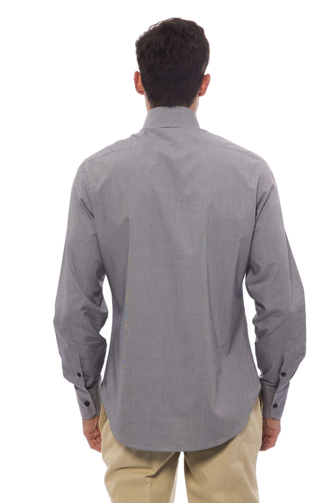 Billionaire Italian Couture Black/White Cotton Shirt #men, Billionaire Italian Couture, Black/White, feed-1, IT41 | L, IT42 | XL, IT43 | 2XL, IT44 | 3XL, IT45 | 4XL, Shirts - Men - Clothing at SEYMAYKA