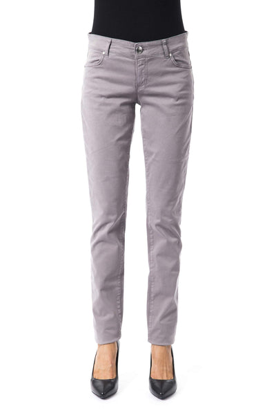 BYBLOS Gray Cotton Jeans & Pant BYBLOS, feed-1, Gray, Jeans & Pants - Women - Clothing, W30 | IT44, W31 | IT45 at SEYMAYKA