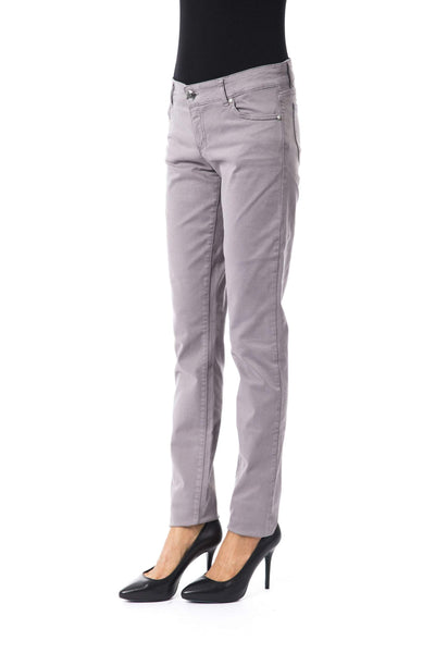 BYBLOS Gray Cotton Jeans & Pant BYBLOS, feed-1, Gray, Jeans & Pants - Women - Clothing, W30 | IT44, W31 | IT45 at SEYMAYKA