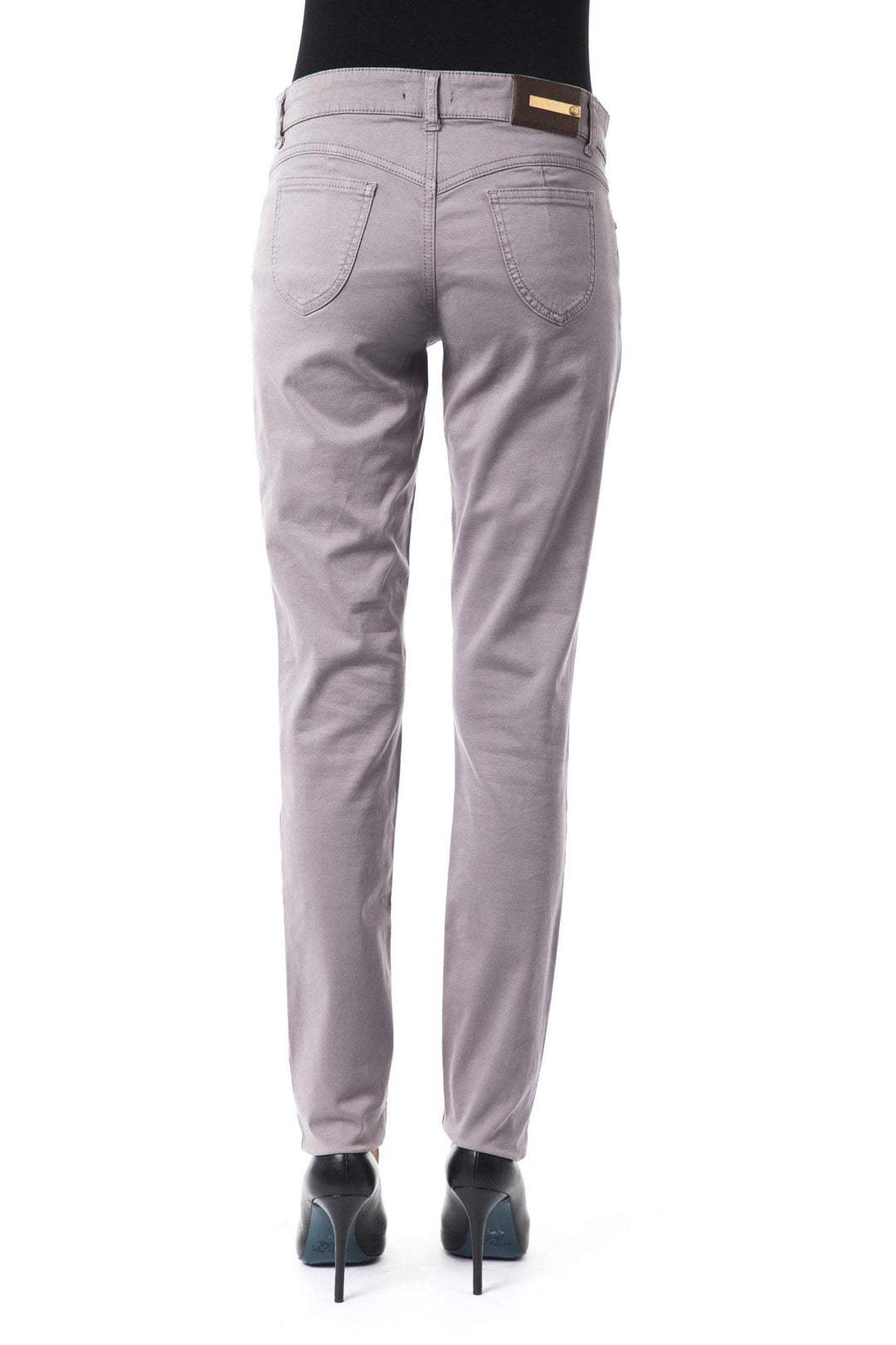 BYBLOS Gray Cotton Jeans & Pant BYBLOS, feed-1, Gray, Jeans & Pants - Women - Clothing, W30 | IT44, W31 | IT45 at SEYMAYKA