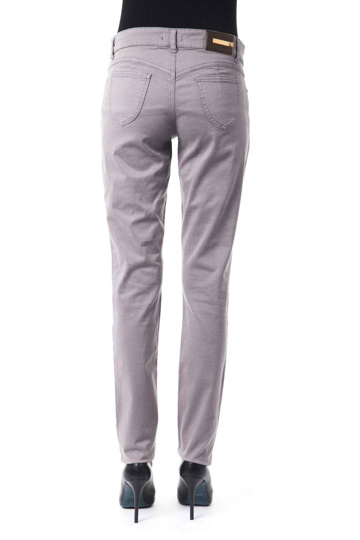 BYBLOS Gray Cotton Jeans & Pant BYBLOS, feed-1, Gray, Jeans & Pants - Women - Clothing, W30 | IT44, W31 | IT45 at SEYMAYKA