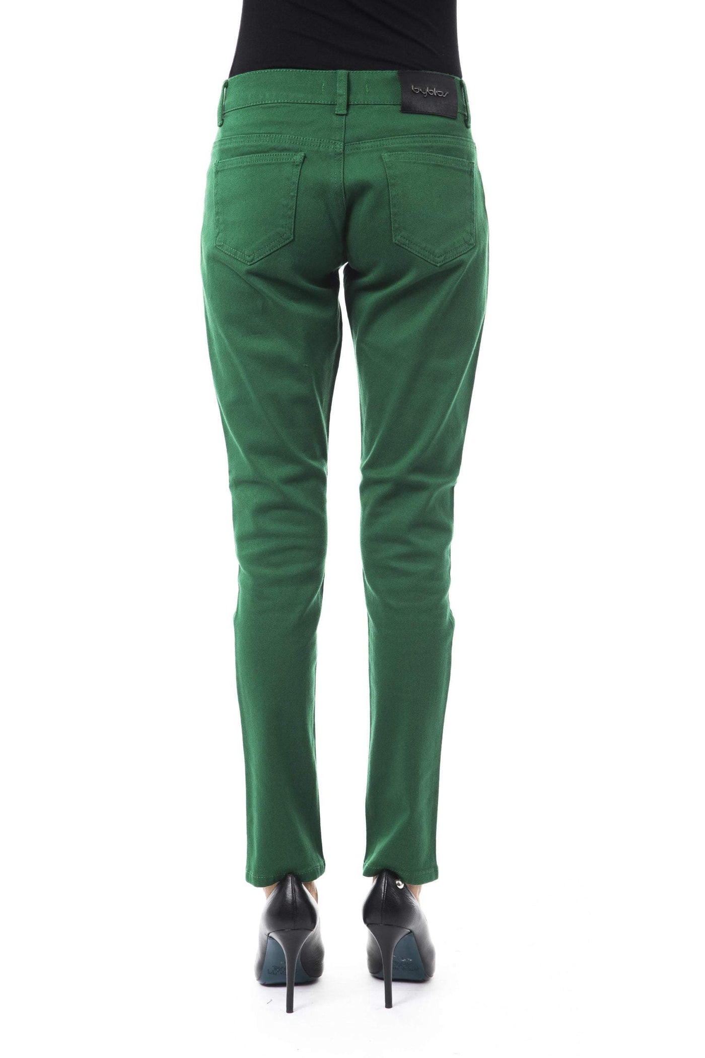BYBLOS Green Cotton Jeans & Pant BYBLOS, feed-1, Green, Jeans & Pants - Women - Clothing, W25 | IT39 at SEYMAYKA