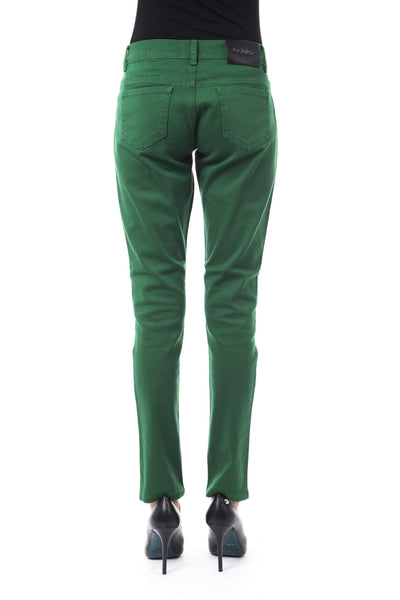 BYBLOS Green Cotton Jeans & Pant BYBLOS, feed-1, Green, Jeans & Pants - Women - Clothing, W25 | IT39 at SEYMAYKA
