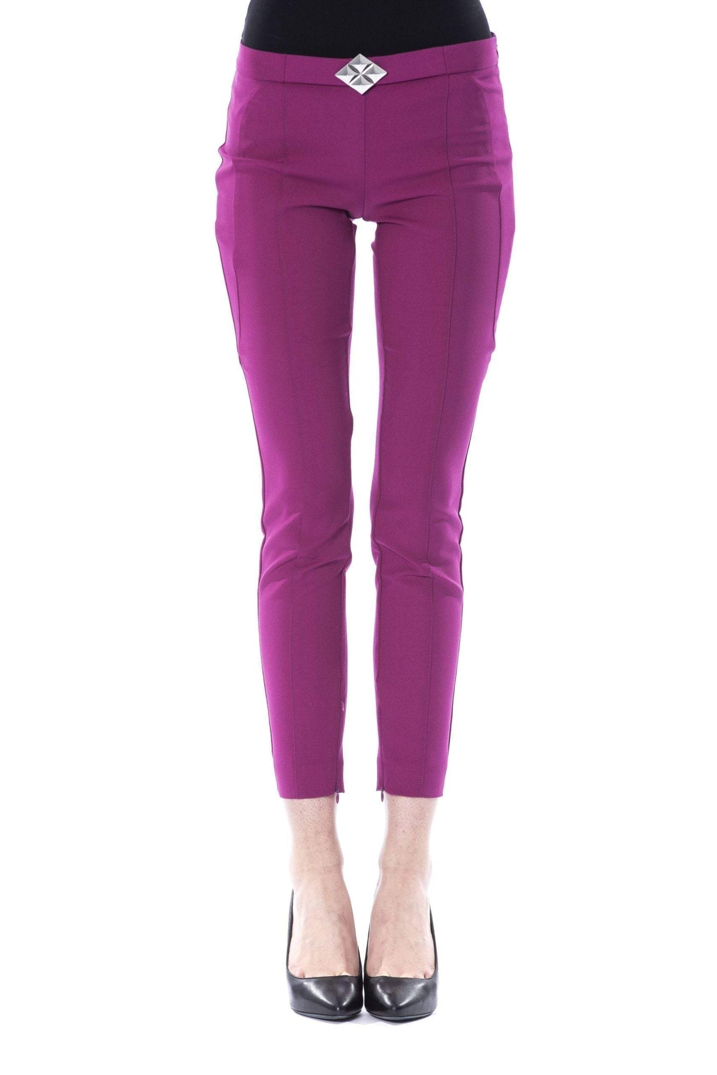 BYBLOS skinny zipped closure  Jeans & Pant #women, BYBLOS, feed-agegroup-adult, feed-color-Violet, feed-gender-female, IT40 | XS, IT42 | S, IT44 | M, IT46 | L, Jeans & Pants - Women - Clothing, Violet at SEYMAYKA