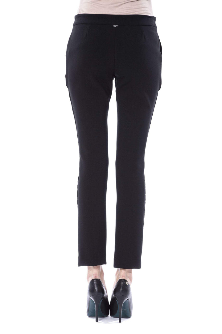 BYBLOS slim fit  & Pant #women, Black, BYBLOS, feed-agegroup-adult, feed-color-Black, feed-gender-female, IT40 | XS, Jeans & Pants - Women - Clothing at SEYMAYKA