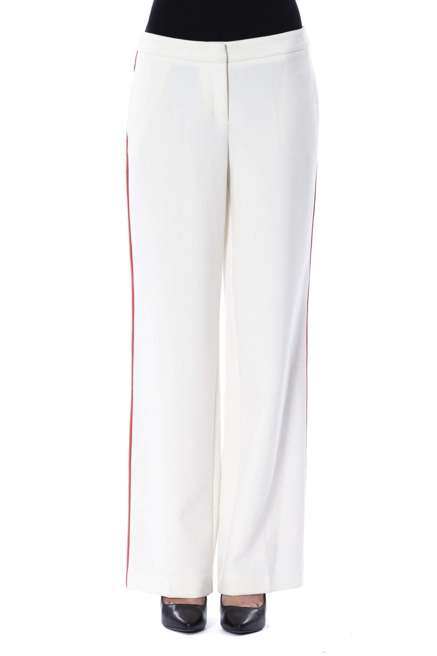 BYBLOS Lateral Stripes Jeans & Pant #women, BYBLOS, feed-agegroup-adult, feed-color-White, feed-gender-female, IT40 | XS, IT42 | S, Jeans & Pants - Women - Clothing, White at SEYMAYKA
