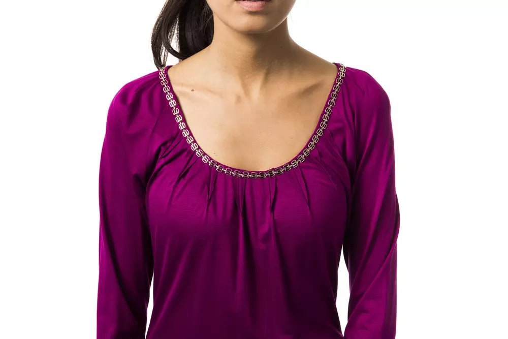 BYBLOS Purple Viscose Tops &Amp; T-Shirt