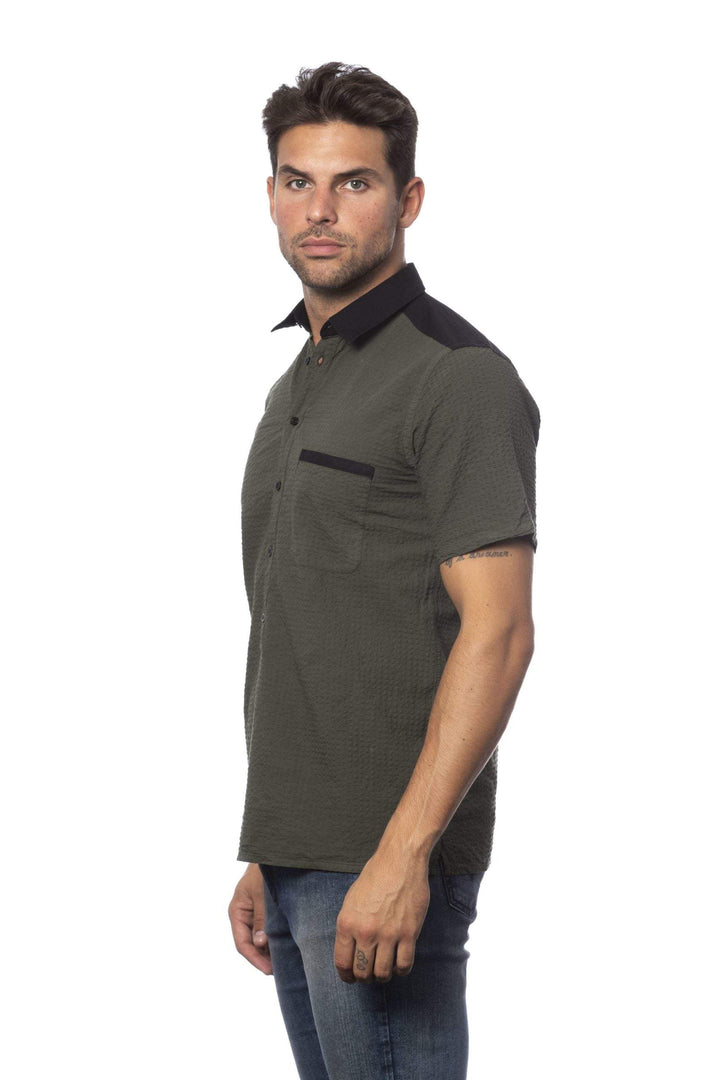 Verri Army Cotton Shirt #men, Army, feed-1, IT40 | M, IT41 | L, Shirts - Men - Clothing, Verri at SEYMAYKA