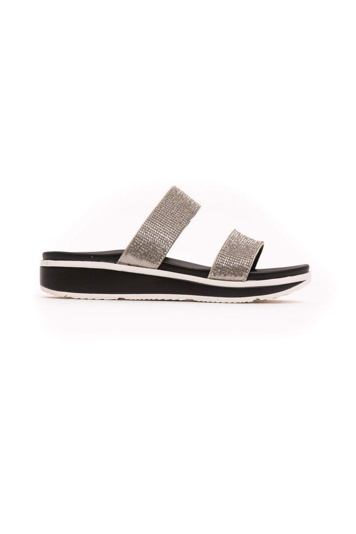 Péché Originel Silver Polyurethane Sandal EU36/US5.5, EU37/US6.5, EU38/US7.5, EU39/US6, EU40/US7, EU41/US8, feed-1, Péché Originel, Sandals - Women - Shoes, Silver at SEYMAYKA