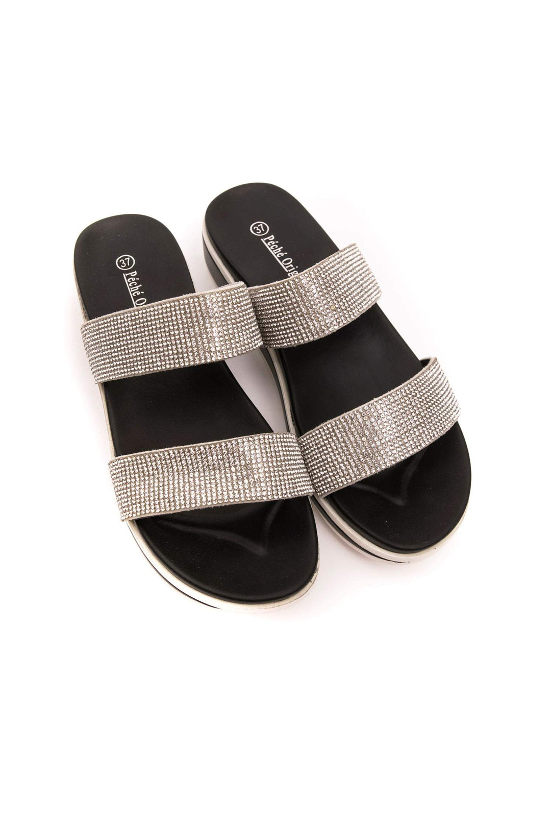 Péché Originel Silver Polyurethane Sandal EU36/US5.5, EU37/US6.5, EU38/US7.5, EU39/US6, EU40/US7, EU41/US8, feed-1, Péché Originel, Sandals - Women - Shoes, Silver at SEYMAYKA