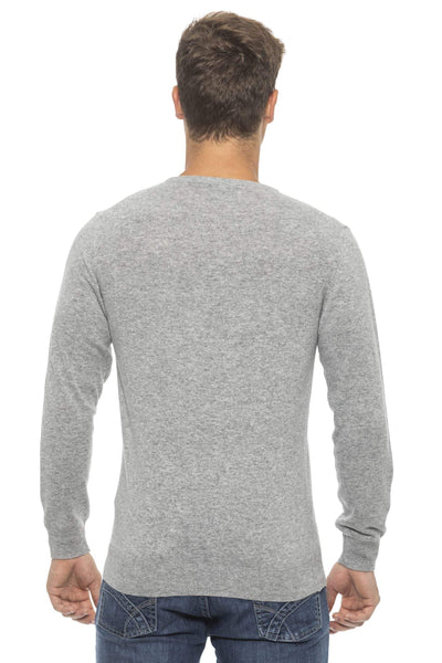 Conte of Florence crew neck  Solid color Sweater #men, Conte of Florence, feed-agegroup-adult, feed-color-Silver, feed-gender-male, L, M, Silver, Sweaters - Men - Clothing, XL, XXL at SEYMAYKA