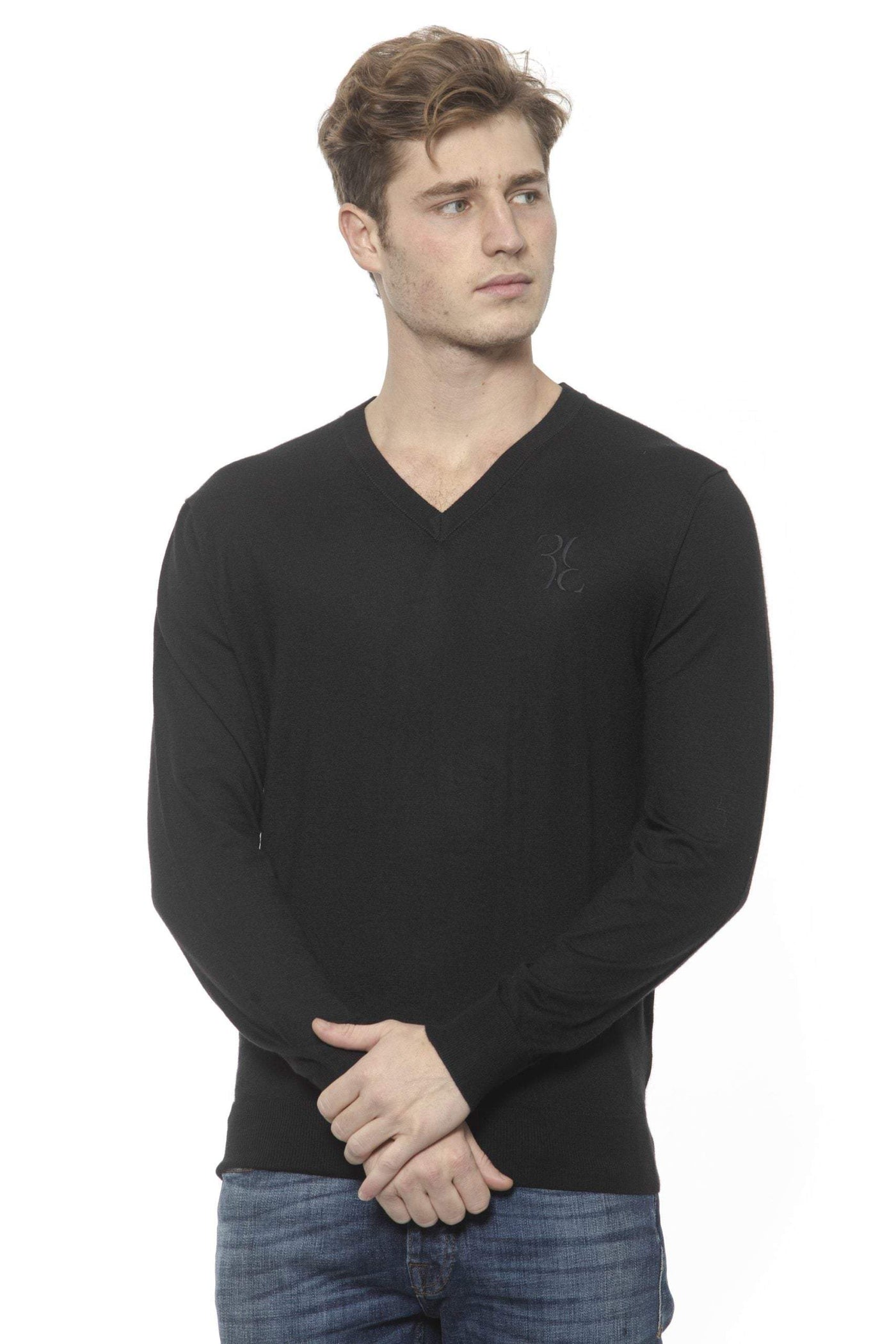 Billionaire Italian Couture v-neck emboidered  Sweater #men, 3XL, Billionaire Italian Couture, Black, feed-agegroup-adult, feed-color-Black, feed-gender-male, L, M, S, Sweaters - Men - Clothing, XL, XXL at SEYMAYKA