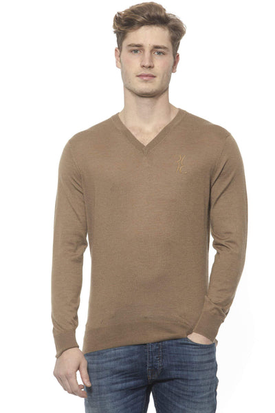 Billionaire Italian Couture v-neck emboidered  Sweater #men, Beige, Billionaire Italian Couture, feed-agegroup-adult, feed-color-Beige, feed-gender-male, Sweaters - Men - Clothing, XL at SEYMAYKA