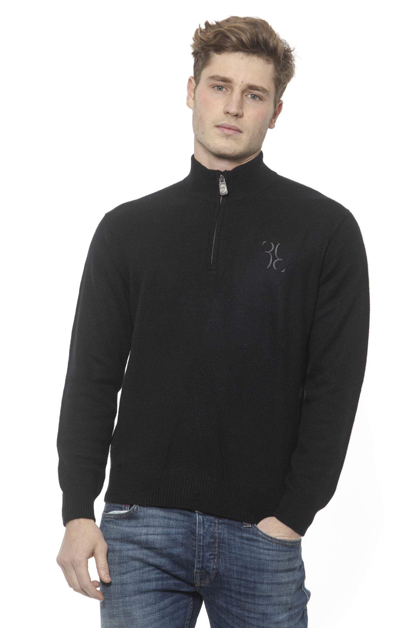Billionaire Italian Couture emboidered zipped  Sweater #men, Billionaire Italian Couture, Black, feed-agegroup-adult, feed-color-Black, feed-gender-male, L, Sweaters - Men - Clothing, XL, XXL at SEYMAYKA