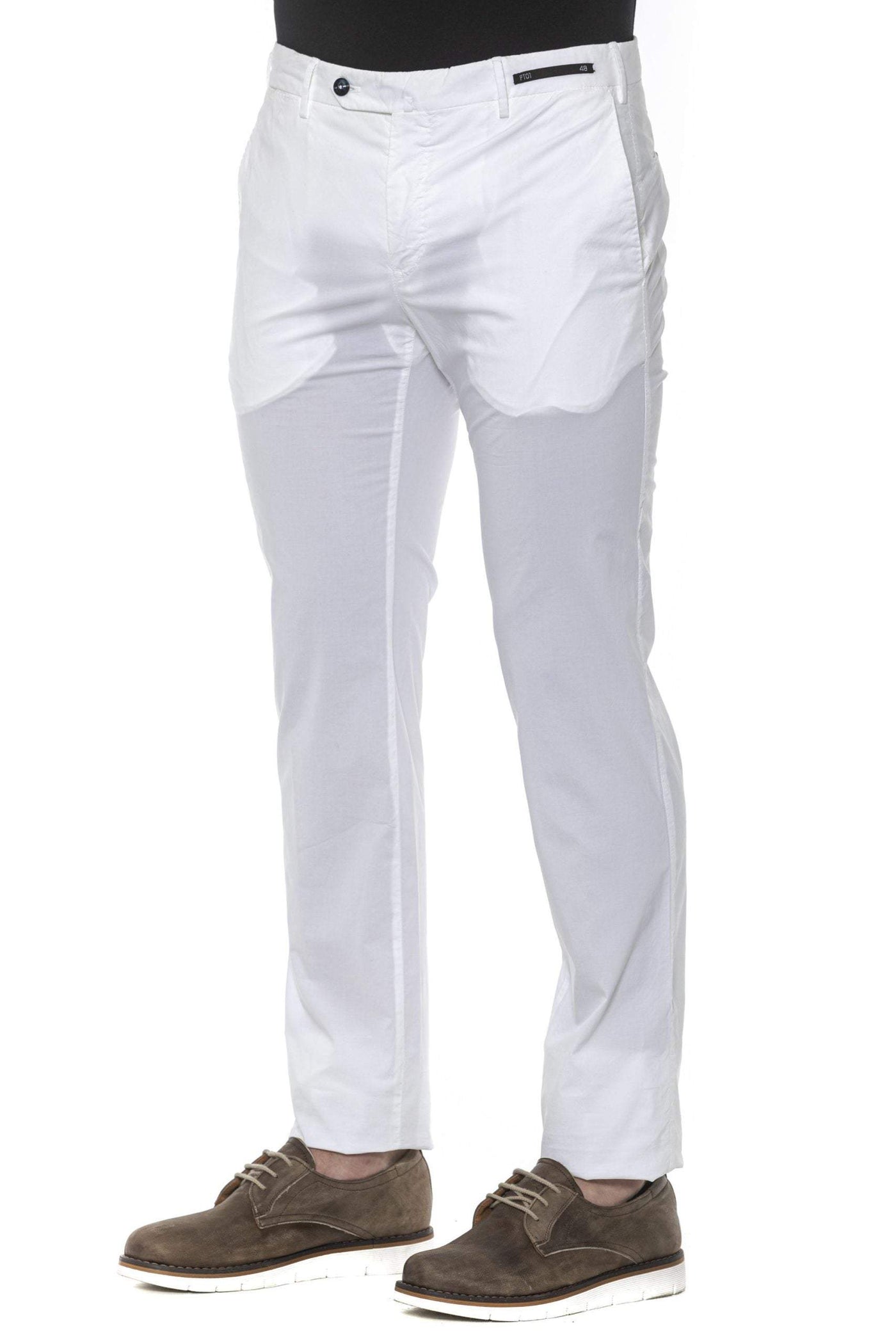 PT Torino White Cotton Jeans & Pant #men, feed-1, IT54 | XL, IT56 | XXL, Jeans & Pants - Men - Clothing, PT Torino, White at SEYMAYKA