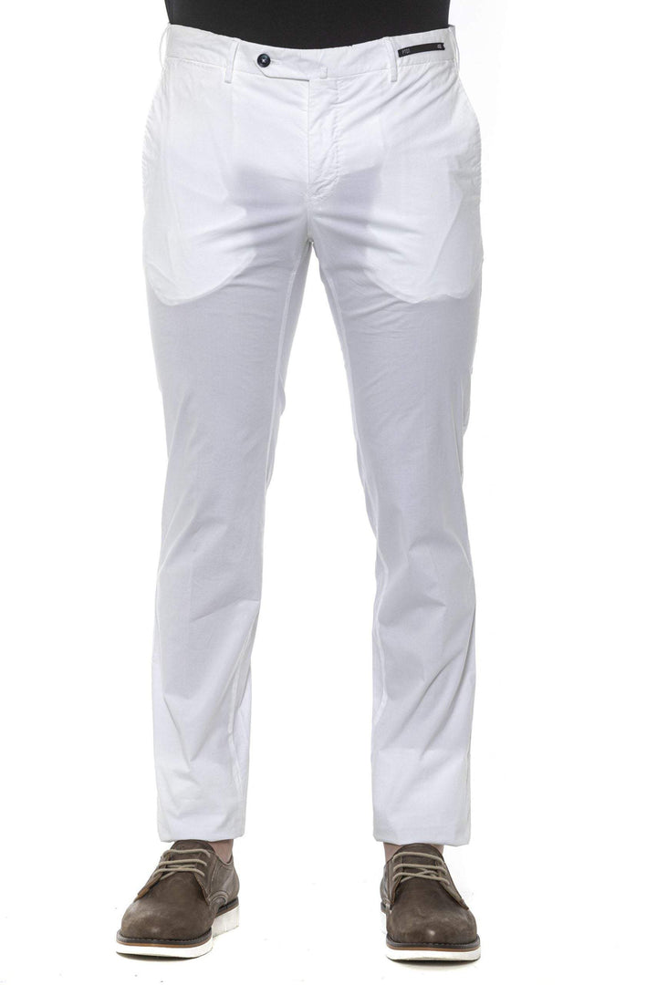 PT Torino White Cotton Jeans & Pant #men, feed-1, IT54 | XL, IT56 | XXL, Jeans & Pants - Men - Clothing, PT Torino, White at SEYMAYKA