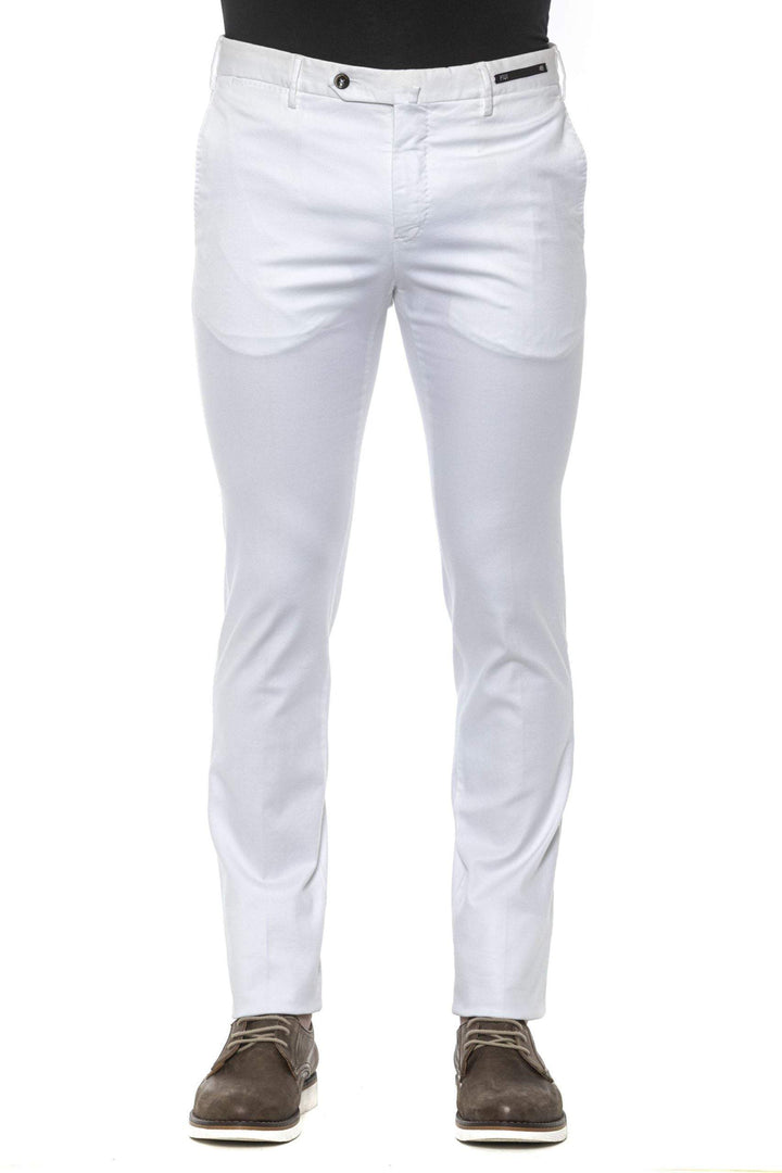 PT Torino White Cotton Jeans & Pant #men, feed-1, IT52 | L, IT54 | XL, Jeans & Pants - Men - Clothing, PT Torino, White at SEYMAYKA