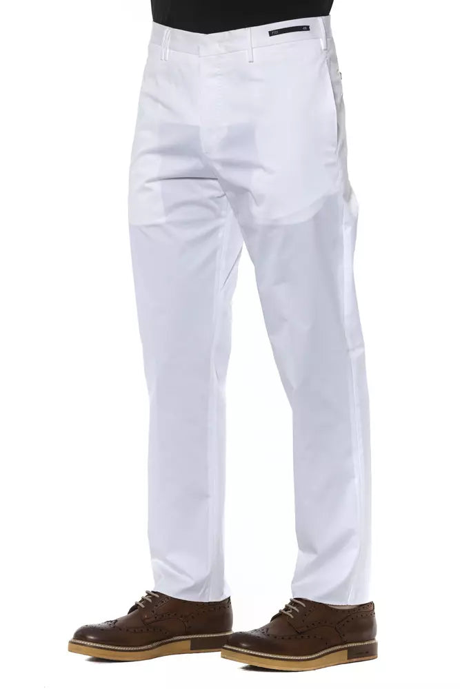 PT Torino White Cotton Jeans & Pant
