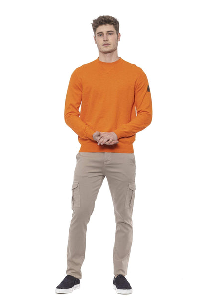 Conte of Florence crew neck  solid color  Sweater #men, Conte of Florence, feed-agegroup-adult, feed-color-Orange, feed-gender-male, L, M, Orange, Sweaters - Men - Clothing, XL, XXL at SEYMAYKA