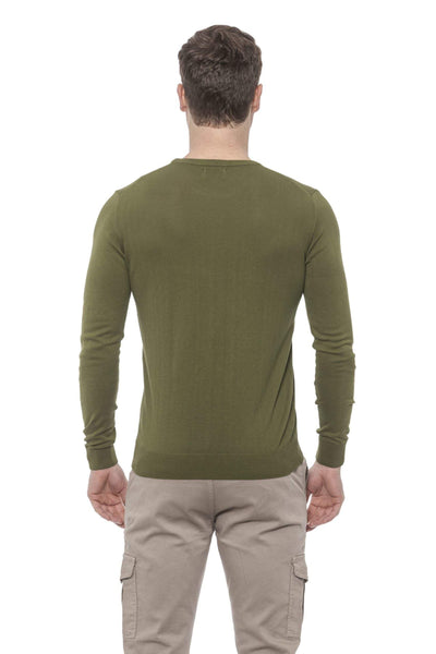 Conte of Florence crew neck  solid color  Sweater #men, 3XL, Conte of Florence, feed-agegroup-adult, feed-color-Green, feed-gender-male, Green, L, M, S, Sweaters - Men - Clothing, XL, XXL at SEYMAYKA