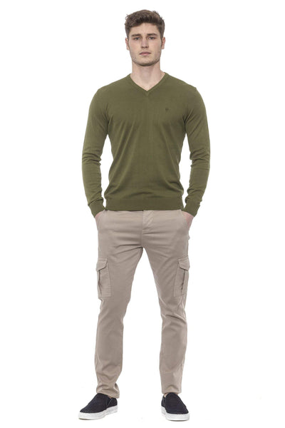 Conte of Florence v-neck  solid color  Sweater #men, 3XL, Conte of Florence, feed-agegroup-adult, feed-color-Green, feed-gender-male, Green, L, M, S, Sweaters - Men - Clothing, XL, XXL at SEYMAYKA