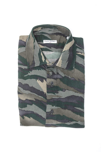 Robert Friedman Green Cotton Shirt #men, feed-1, Green, IT40 | M, Robert Friedman, Shirts - Men - Clothing at SEYMAYKA