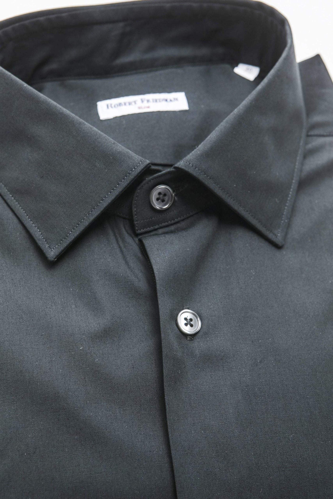 Robert Friedman Black Cotton Shirt #men, Black, feed-1, IT39 | S, IT40 | M, IT41 | L, IT42 | XL, IT43 | 2XL, IT44 | 3XL, Robert Friedman, Shirts - Men - Clothing at SEYMAYKA